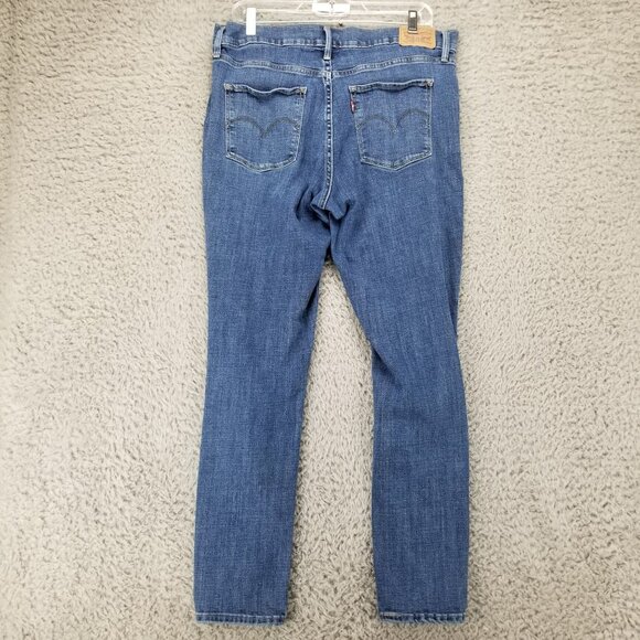Levis Jeans Womens 32 Blue 311 Shaping Skinny Stretch Distressed Denim *Read* - Picture 1 of 14